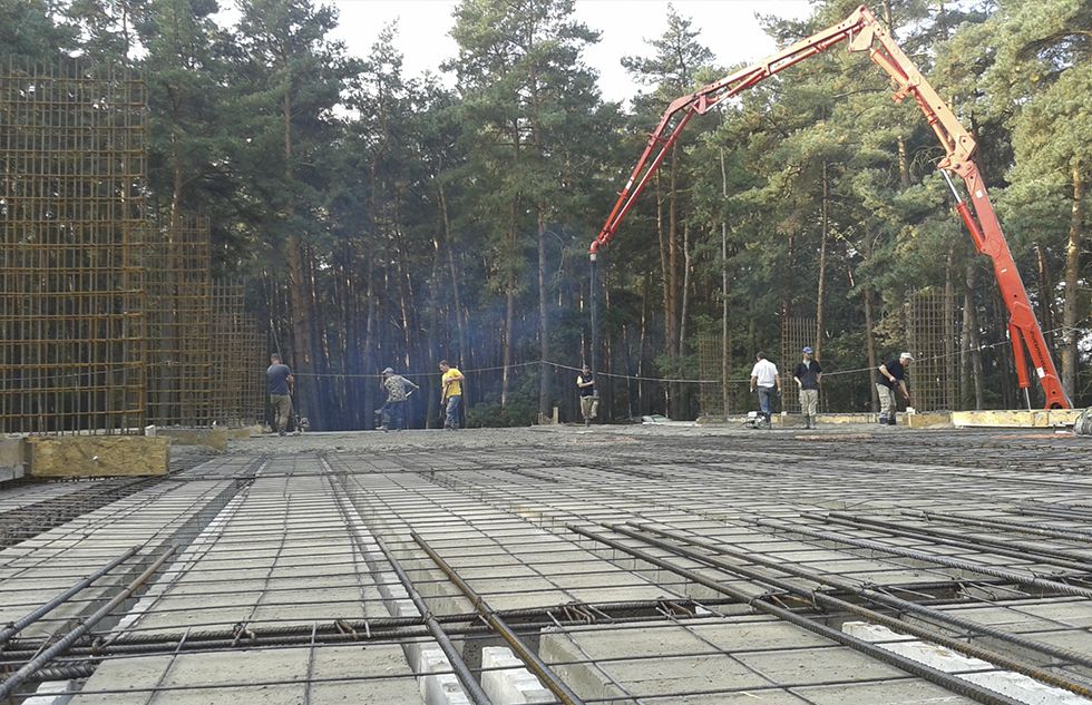 Заливка плиты